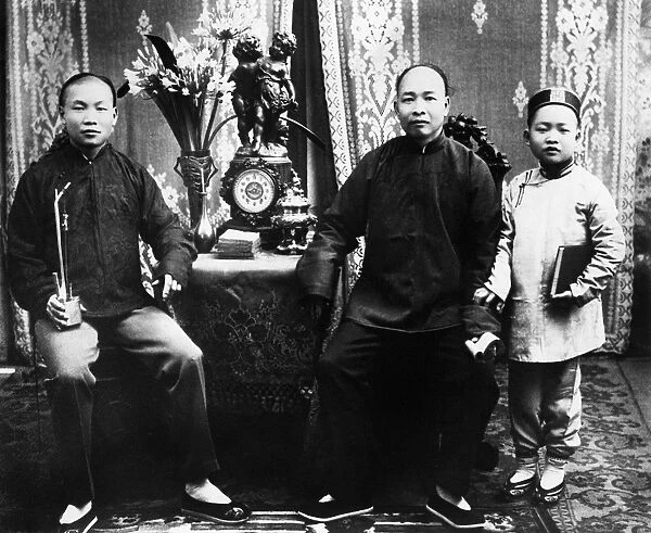 CHINESE IMMIGRANTS, c1890. A portrait of Chinese immigrants in San Francisco, California