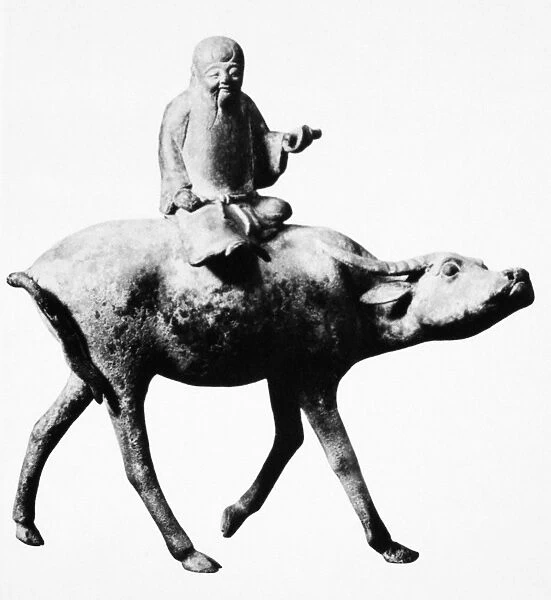 Chinese philosopher. Chinese incense burner in the shape of a water buffalo and its rider, who is thought to be Lao-tzu. Bronze, Sung dynasty, 960-1127 AD