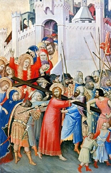 Christ Carrying the Cross. Tempera on wood, 1336-42, by Simone Martini