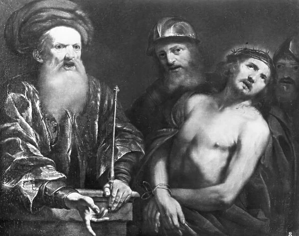 CHRIST BEFORE PILATE. Oil on canvas by Sir Anthony Van Dyck (1599-1641)