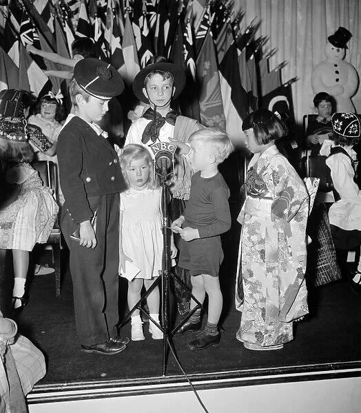 CHRISTMAS BROADCAST, 1938. Children of foreign diplomats participating in the Annual