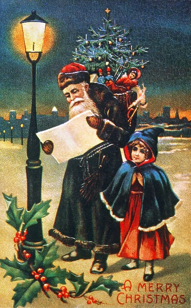 CHRISTMAS CARD. American, late 19th century