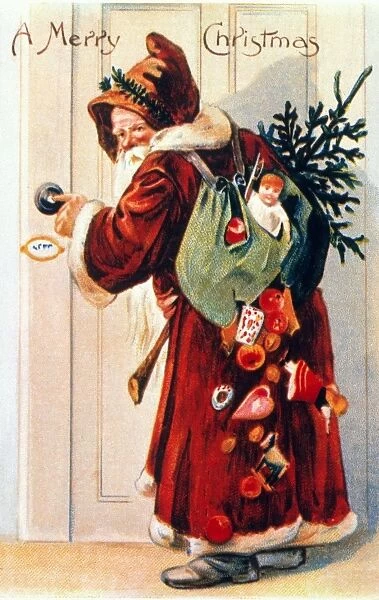 CHRISTMAS CARD. American, late 19th century
