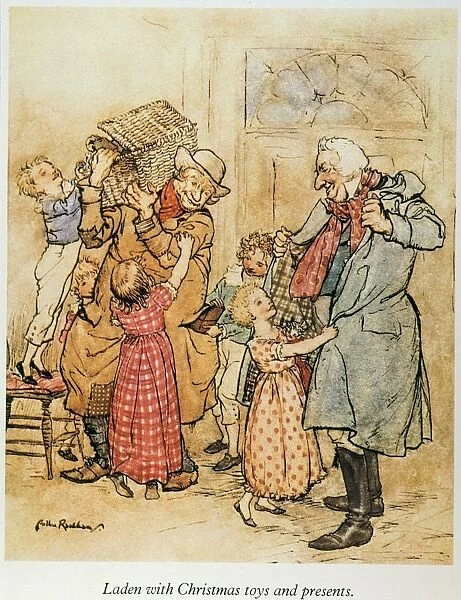 A CHRISTMAS CAROL. Christmas at Belles family: illustration by Arthur Rackham
