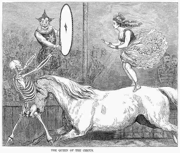 CIRCUS: ACROBAT, 1878. The Queen of the Circus. Wood engraving, American, 1878