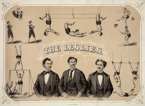 CIRCUS POSTER, c1873. The Leslies. Lithograph, c1873