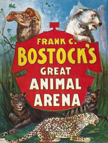 CIRCUS: PROGRAM, c1901. Back cover of the program for Frank C. Bostocks Great Animal Arena