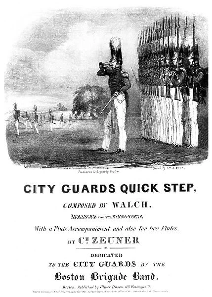CITY GUARDS QUICK STEP. Sheet music for the song City Guards Quick Step, c1835