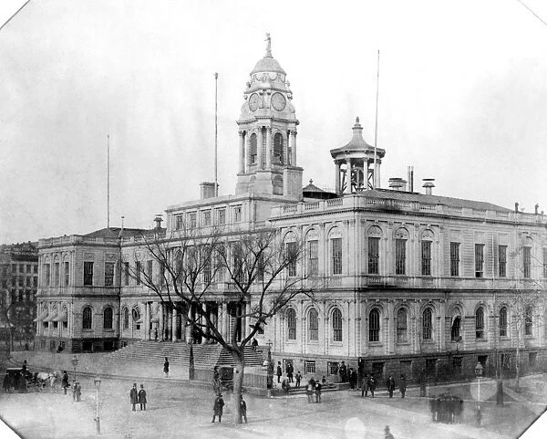 CITY HALL, NEW YORK CITY. Photographed by William B. Holmes, c1860