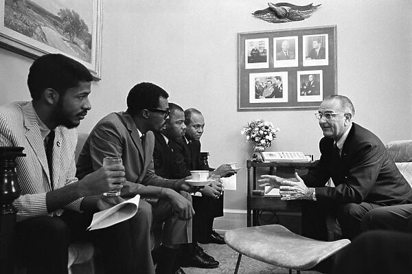 CIVIL RIGHTS LEADERS, 1965. Civil rights leaders Bayard Rustin, Andrew Young, Representative