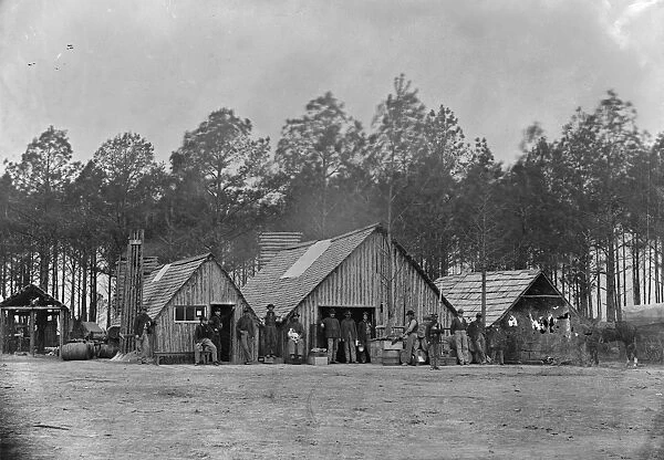 CIVIL WAR: COMMISSARY. View of the commissary department and 50th New York engineers