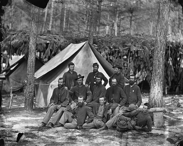 CIVIL WAR: COMPANY B, 1864. Company B, United States Engineer Battalion in Petersburg, Virginia