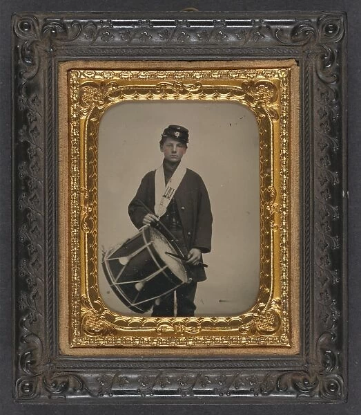 CIVIL WAR: DRUMMER, c1863. Portrait of Union Army drummer Samuel W