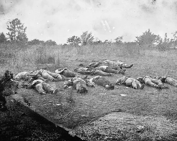 CIVIL WAR: GETTYSBURG, 1863. Bodies of Confederate soldiers killed at the Battle of Gettysburg