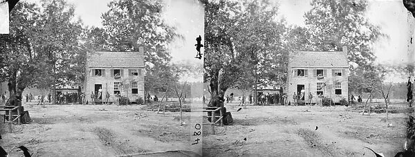 CIVIL WAR: HOSPITAL, 1862. House being used as a hospital by Union General Joseph