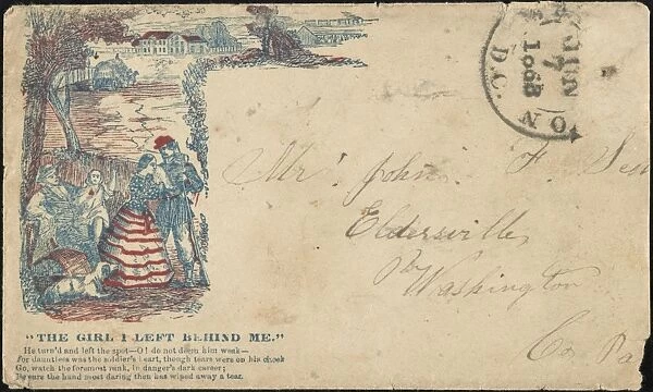 CIVIL WAR: LETTER, 1863. A decorative Civil War-era envelope, 1863
