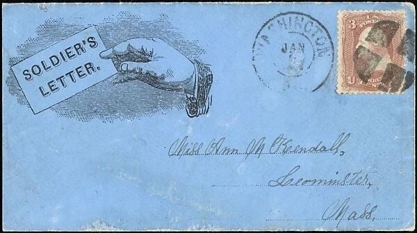CIVIL WAR LETTER, c1863. Letter from a Union soldier addressed to Miss Ann M