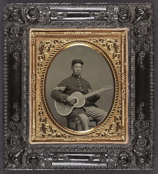 CIVIL WAR: SOLDIER, c1863. Edwin Chamberlain of the 11th New Hampshire Infantry Regiment