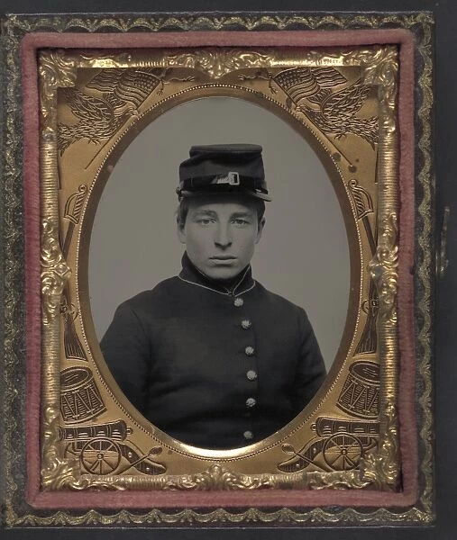 CIVIL WAR: SOLDIER, c1863. Portrait of a Union soldier. Ambrotype, c1863