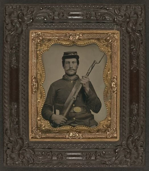 CIVIL WAR: SOLDIER, c1863. Private William F. Bower of the 21st Ohio Regiment Infantry Volunteers