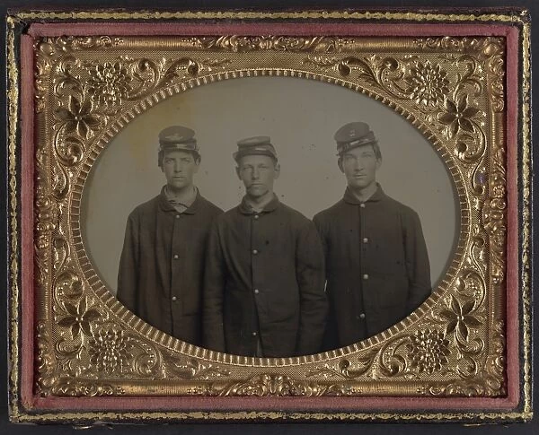 CIVIL WAR: SOLDIERS, c1863. Portrait of a Union soldiers. Ambrotype, c1863
