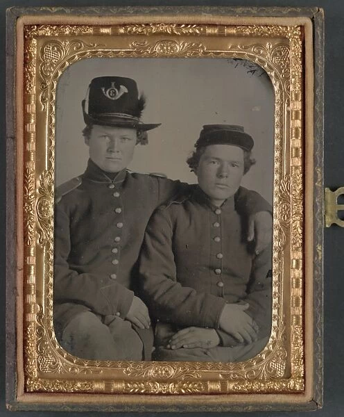CIVIL WAR: SOLDIERS, c1863. Private Hiram J. and Private William H. Gripman of Company I