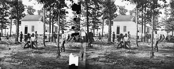 CIVIL WAR: VIRGINIA, 1862. A view of General Quarles house, where many soldiers were buried