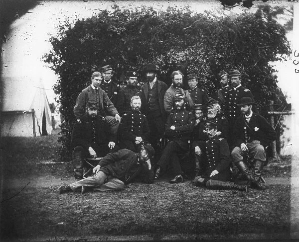 CIVIL WAR: YORKTOWN, 1862. General Randolph B. Marcy at Camp Winfield Scott, Yorktown, Virginia