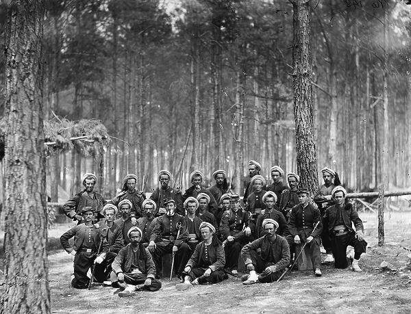 CIVIL WAR: ZOUAVES, 1864. Company G of the 114th Pennsylvania Infantry, also known
