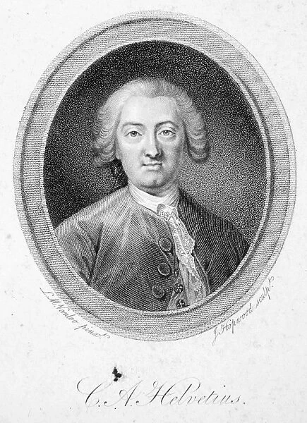 CLAUDE ADRIEN HELVETIUS (1715-1771). French philsopher. Stipple engraving, English, 1810