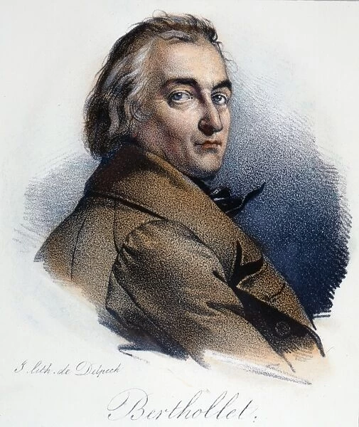 CLAUDE BERTHOLLET (1748-1822). Count Claude Louis Berthollet. Lithograph, French, 1832