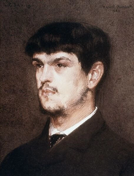 CLAUDE DEBUSSY (1862-1918). French composer. Pastel by Marcel Baschet, 1884