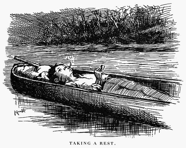 CLEMENS: HUCK FINN. Drawing by Edward Windsor Kemble for the 1885 American edition
