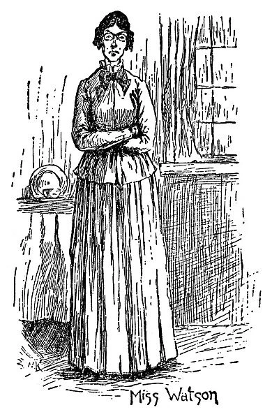 CLEMENS: HUCK FINN. Miss Watson. Drawing by Edward Windsor Kemble for the 1885