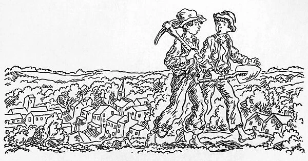 CLEMENS: TOM SAWYER. Illustration by Donald McKay for Mark Twains The Adventures of Tom Sawyer