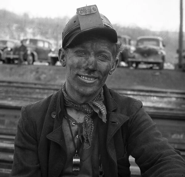 COAL MINER, 1942. Coal miner at end of the days work at Montour #4 mine of the
