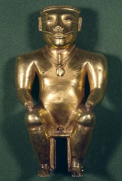 COLOMBIA: GOLD FIGURE. Gold figure of the Quimbaya, present-day Colombia, c1500