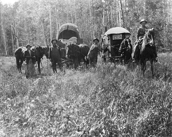 COLORADO: EMIGRANTS, c1875. Newly arrived settlers in North Park, Colorado