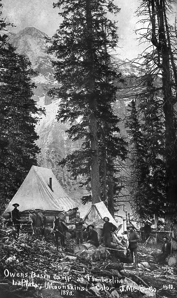 COLORADO: MINING CAMP, 1893. Miners in camp in the Owens Basin in the La Plata Mountains