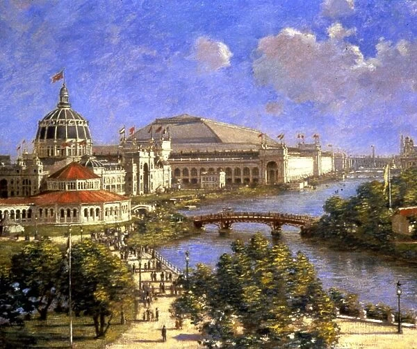 COLUMBIAN EXPO, 1893. Worlds Columbian Exposition at Chicago, 1893-94. Oil, 1894, by Theodore Robinson
