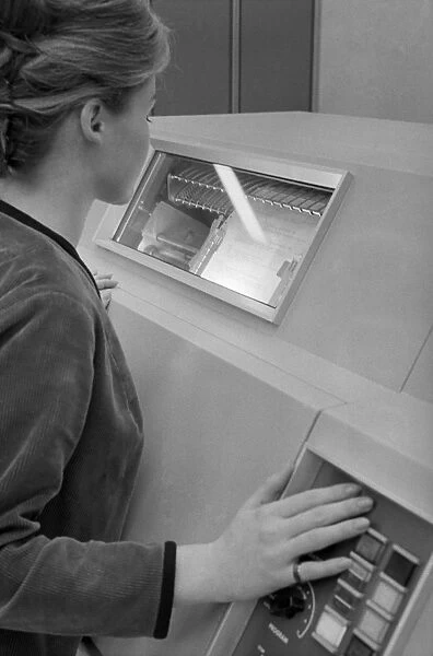 COMPUTER, 1964. A Medlars computer used to keep medical information