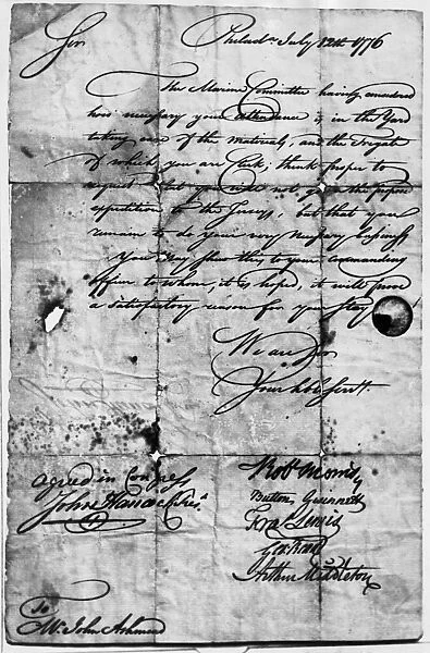 CONGRESSIONAL DOCUMENT, 1776. Congressional document ordering John Ashmead, clerk