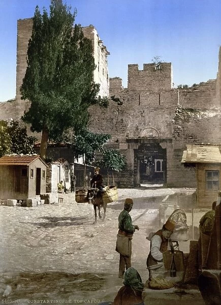 CONSTANTINOPLE, c1895. Topkapi in Constantinople, Ottoman Empire. Photochrome, c1895