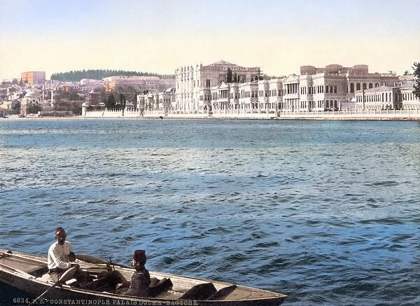 CONSTANTINOPLE, c1895. A view of the Dolmabahce Palace in Constantinople, Ottoman Empire