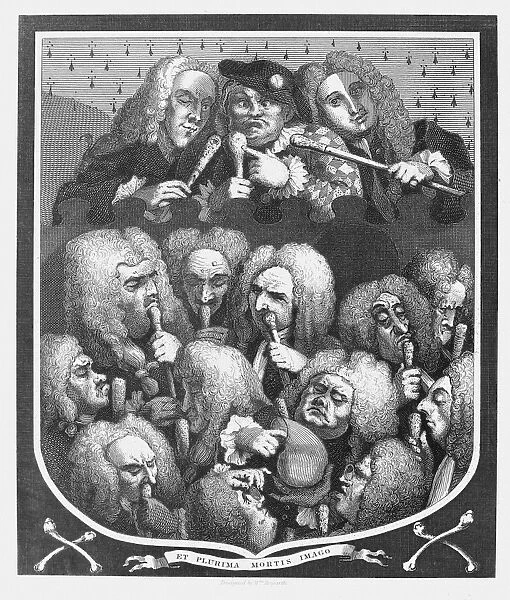 Consultation of Physicians: The Company of Undertakers. Facsimile of the original etching, 1736, by William Hogarth