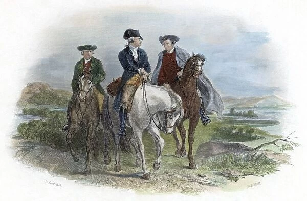 CONTINENTAL CONGRESS, 1774. George Washington, Patrick Henry, and Edmund Pendleton