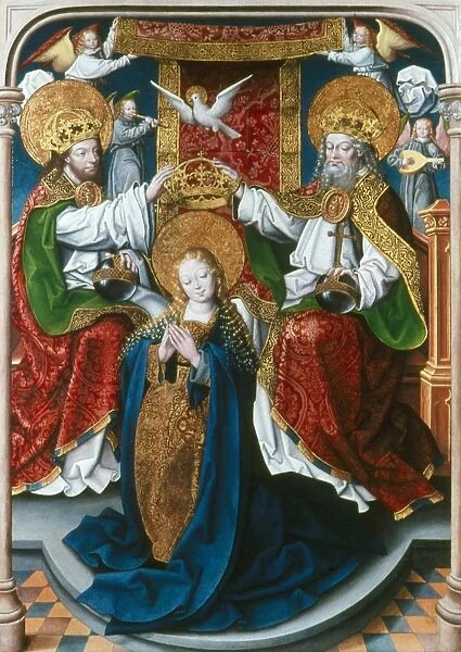 CORONATION OF THE VIRGIN. The Coronation of the Virgin. Oil on wood, Master of Cappenberg