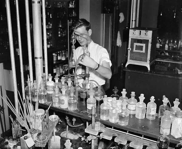 COSMETICS CHEMIST, 1937. A chemist with the United States Department of Agriculture