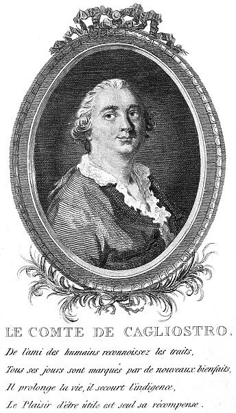 COUNT CAGLIOSTRO (1743-1795). Alessandro Conte di Cagliostro. Italian adventurer. Contemporary line engraving