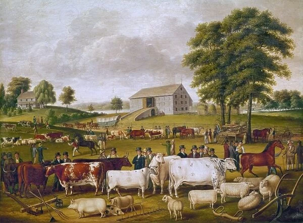 COUNTRY FAIR, 1824. A Pennsylvania Country Fair. Oil on canvas by John Archibald Woodside, 1824